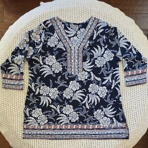 JM Collection Women’s Floral Boho Tunic Top – Size 2X